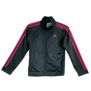 Adidas Black Pink Logo Track Jacket